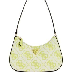 GUESS Neon Green Patterned Shoulder Bag